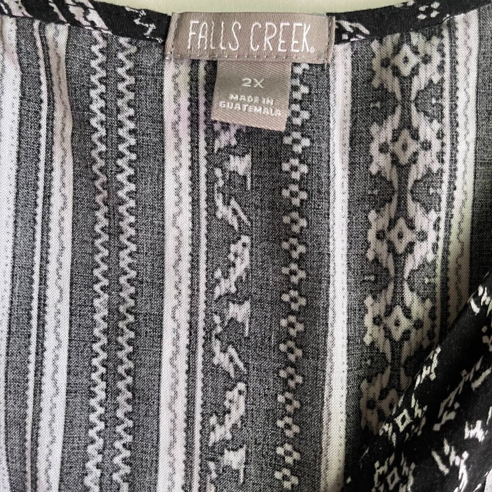 Falls Creek Black and White Jumpsuit Size 2X - Picture 4 of 5